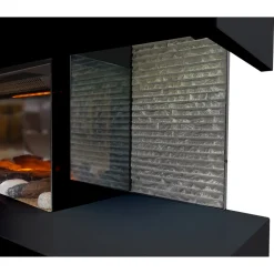 Chemin'arte cheminée électrique design 2000w noir - lounge noire