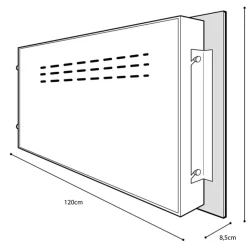 Chemin'arte cheminée électrique 2000w en wifi - volcano xxl wifi