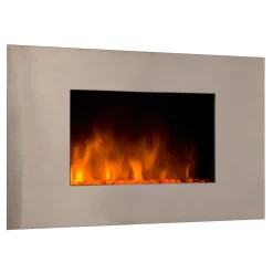 Chemin'arte cheminée électrique 2000w avec télécommande - pure inox