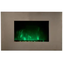 Chemin'arte cheminée électrique 2000w avec télécommande - pure inox