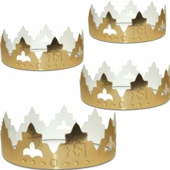 CHEVALIER DIFFUSION - 4 couronnes en carton pour galette des rois - classique