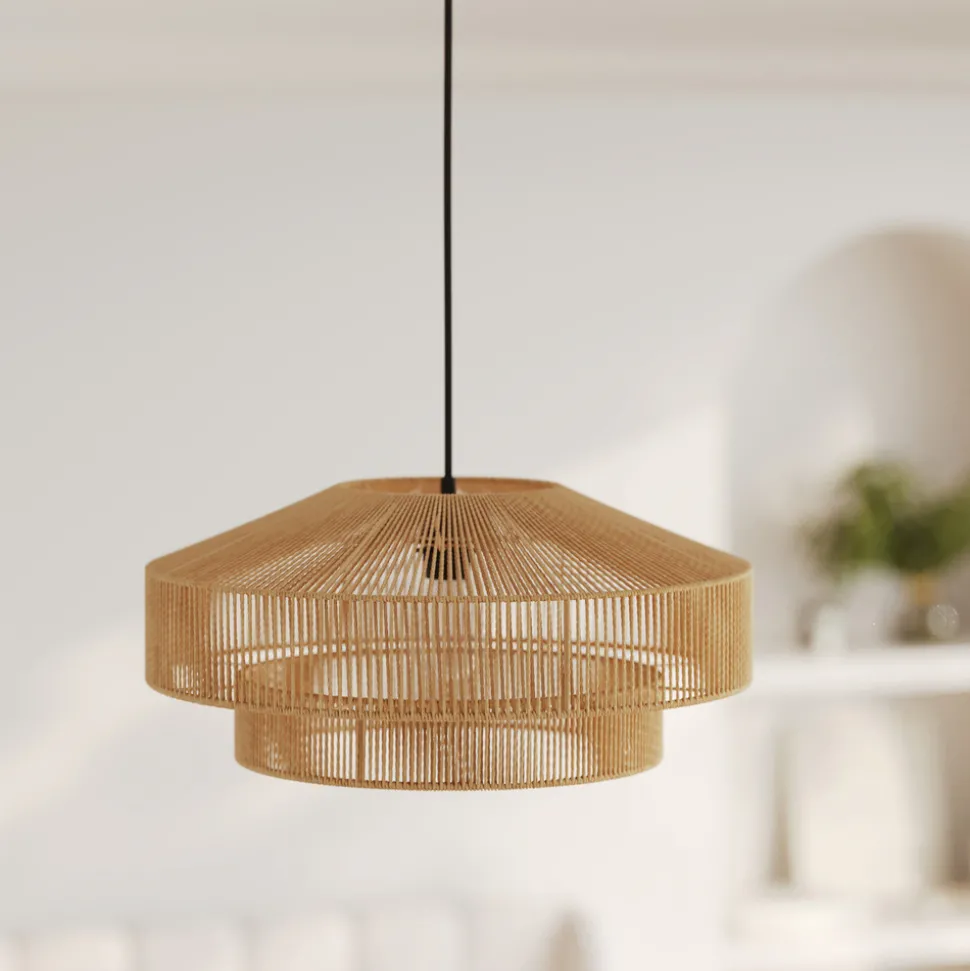 Clairia - suspension ronde en papier de corde 60 cm