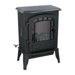 CLASSIC FIRE - Cheminée murale électrique décorative torino noir 2000 w 56,5 x 24 x 38 cm