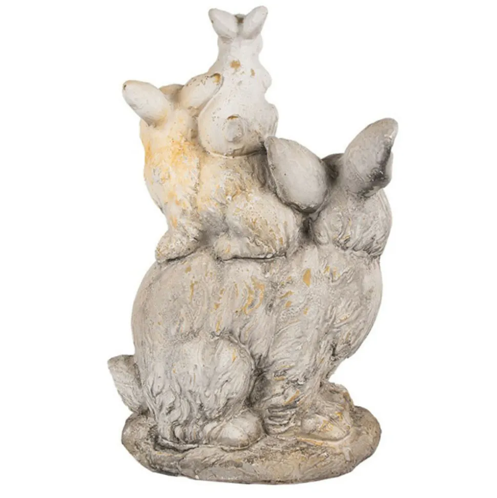 CLAYRE & EEF - Figurine lapin marron beige céramique 27x18x43cm