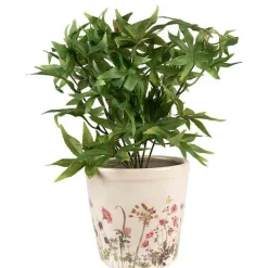 CLAYRE & EEF - Pot de fleurs rose beige céramique 14x14x13cm