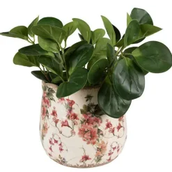 CLAYRE & EEF - Pot de fleurs rose beige céramique 18x18x16cm