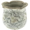 CLAYRE & EEF - Pot de fleurs céramique beige 15x15x14cm