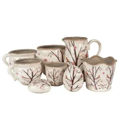 CLAYRE & EEF - Pot de fleurs marron rose céramique 11x10x10cm