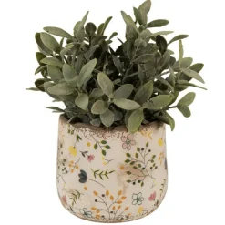 CLAYRE & EEF - Pot fleuri beige jaune 14x12cm