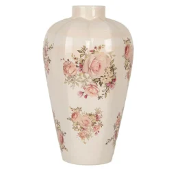 CLAYRE & EEF - Vase fleurs beige céramique 40x24x24cm