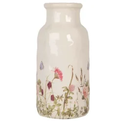 CLAYRE & EEF - Vase fleurs beige céramique 15x32cm