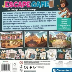 CLEMENTONI - Clementoni - escape game voyage dans le temps - 3 aventures