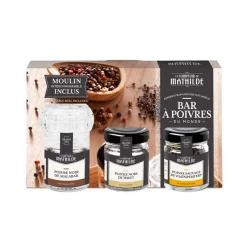 Coffret assortiment poivres du monde - 2x15g + 1x10g
