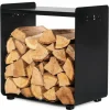 COOK KING - Porte bûches carré fuego en acier noir