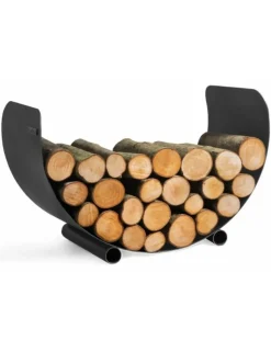 COOK KING - Porte bûches demi-lune turyn en acier noir