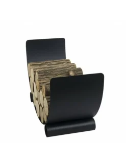 COOK KING - Porte bûches demi-lune turyn en acier noir