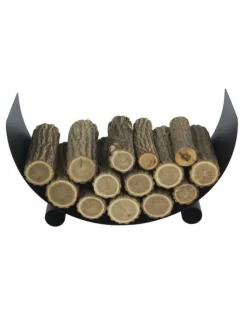 COOK KING - Porte bûches demi-lune turyn en acier noir