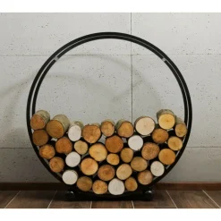 COOKKING - Porte-bûches 'daisy' en acier pour bûches 20cm : alliance parfaite entre fonctio