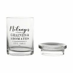 COTE TABLE - Pot en verre papilles 13cm