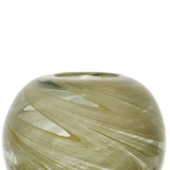 COTE TABLE - Vase amarres sauge verre 21x19cm