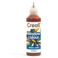 CREALL - Peinture repositionnable pour vitres creall glass 80 ml - marron