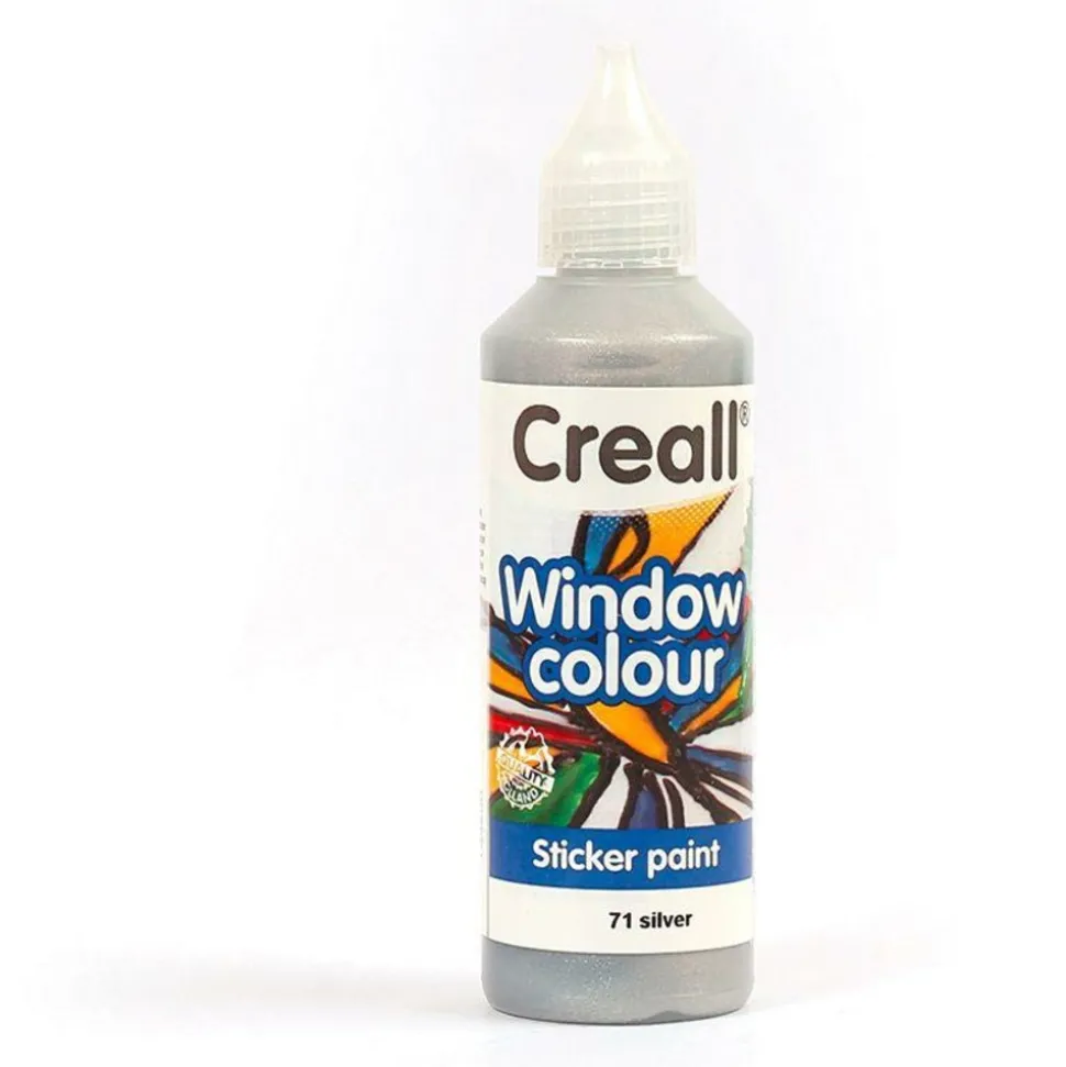 CREALL - Peinture repositionnable pour vitres creall glass 80 ml - argent