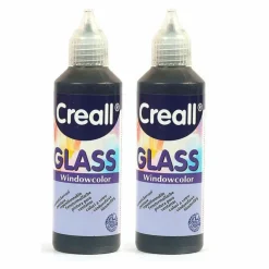 CREALL - Peinture repositionnable pour vitres 160 ml - noir