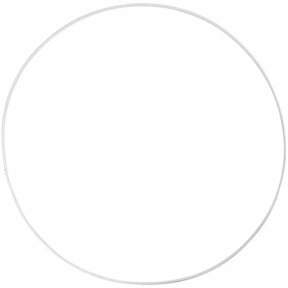 CREOTIME - 5 cercles en métal blanc - ø 30 cm