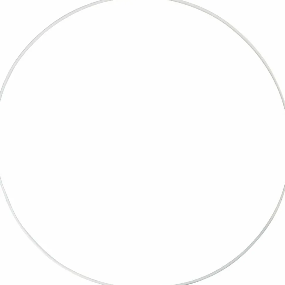 CREOTIME - 5 cercles en métal blanc - ø 30 cm