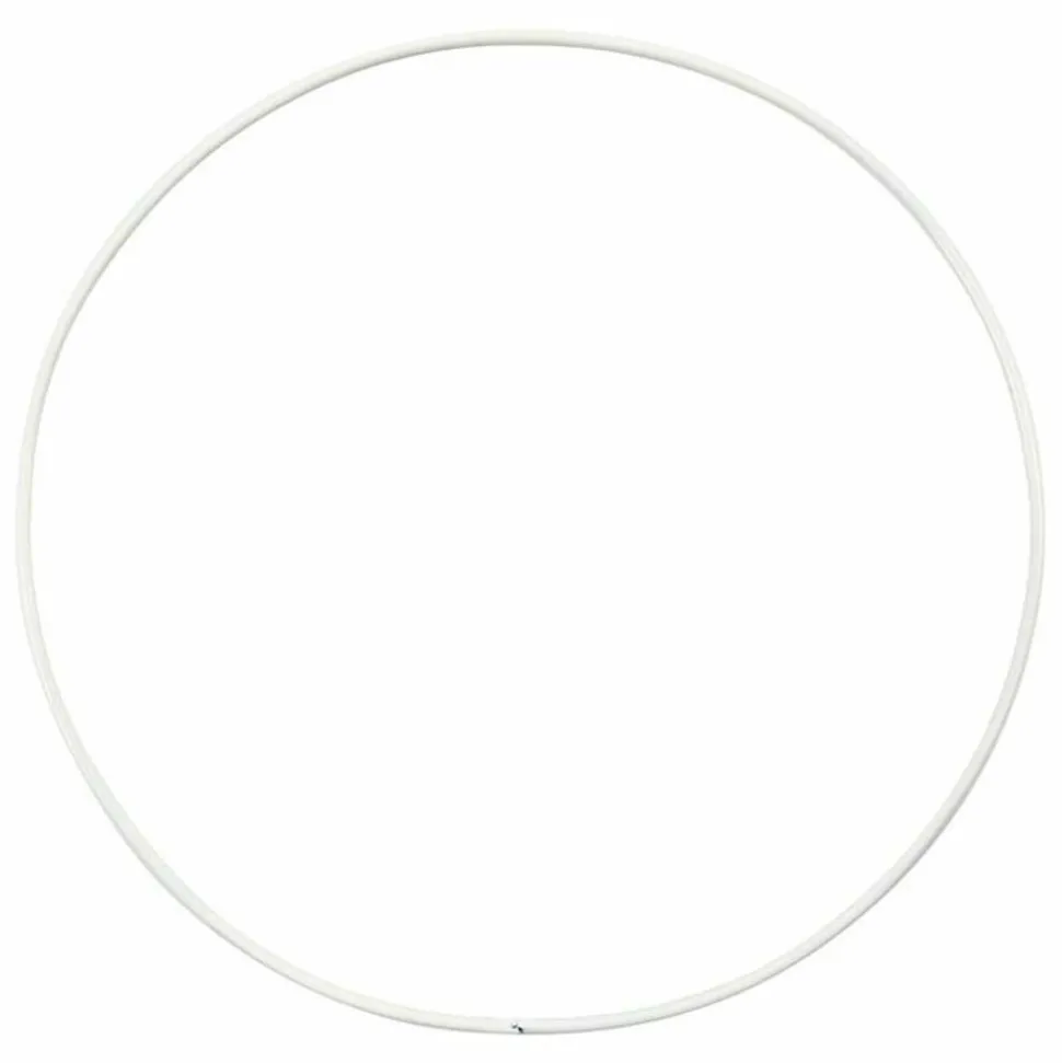 CREOTIME - 10 cercles en métal blanc - ø 15 cm