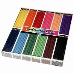 CREOTIME - 288 crayons de couleur - couleurs assorties - mine 3 mm