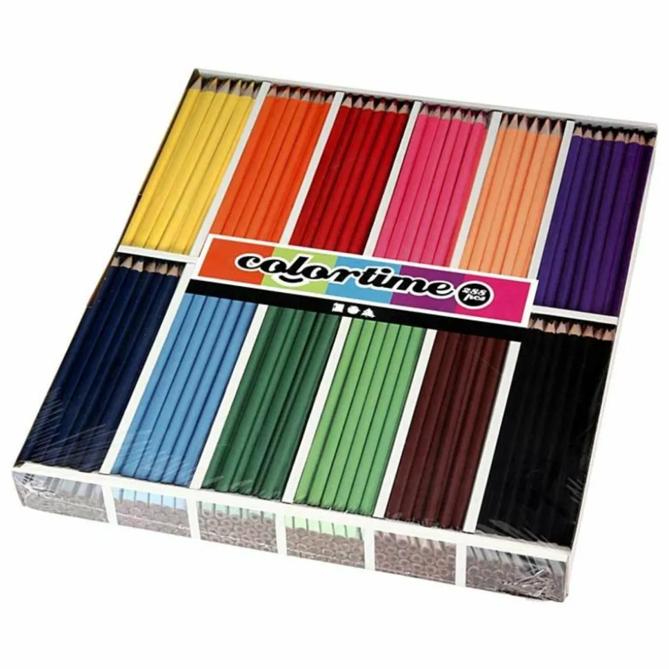 CREOTIME - 288 crayons de couleur - couleurs assorties - mine 3 mm