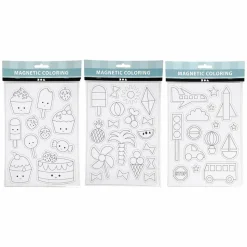 CREOTIME - 44 magnets blancs à décorer