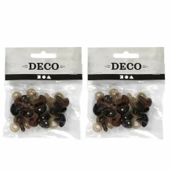 CREOTIME - 24 nez et yeux pour ours en peluche - 10 à 25 mm