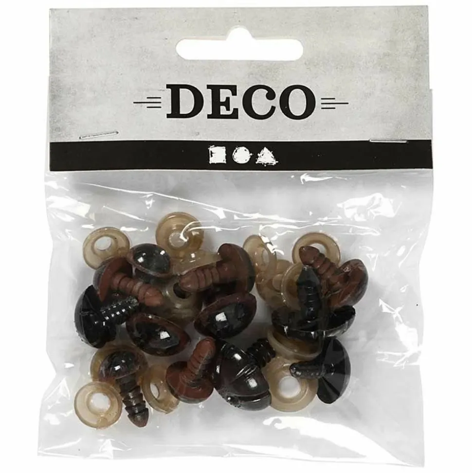 CREOTIME - 24 nez et yeux pour ours en peluche - 10 à 25 mm