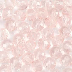 CREOTIME - 45 perles à facettes rondes ø 4 mm - rose clair