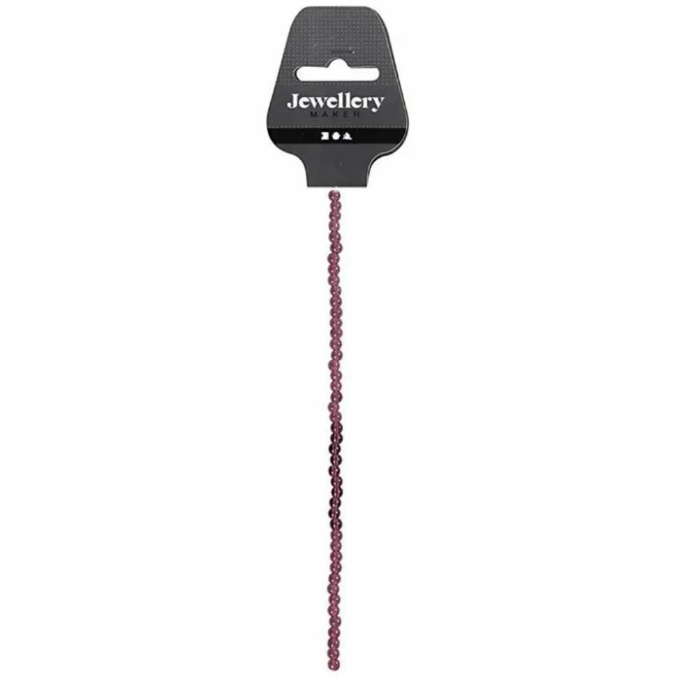 CREOTIME - 45 perles en verre à facettes rondes ø 4 mm - violet