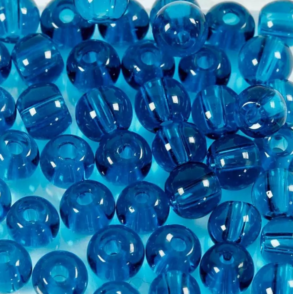 CREOTIME - 45 perles en verre à facettes rondes ø 4 mm - turquoise