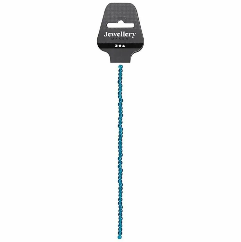 CREOTIME - 45 perles en verre à facettes rondes ø 4 mm - turquoise