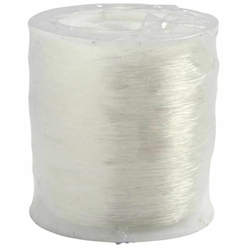 CREOTIME - Fil élastique transparent 0,8 mm x 100 m