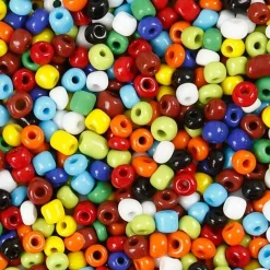 CREOTIME - Perles rocaille multicolores ø 4 mm - 130 g