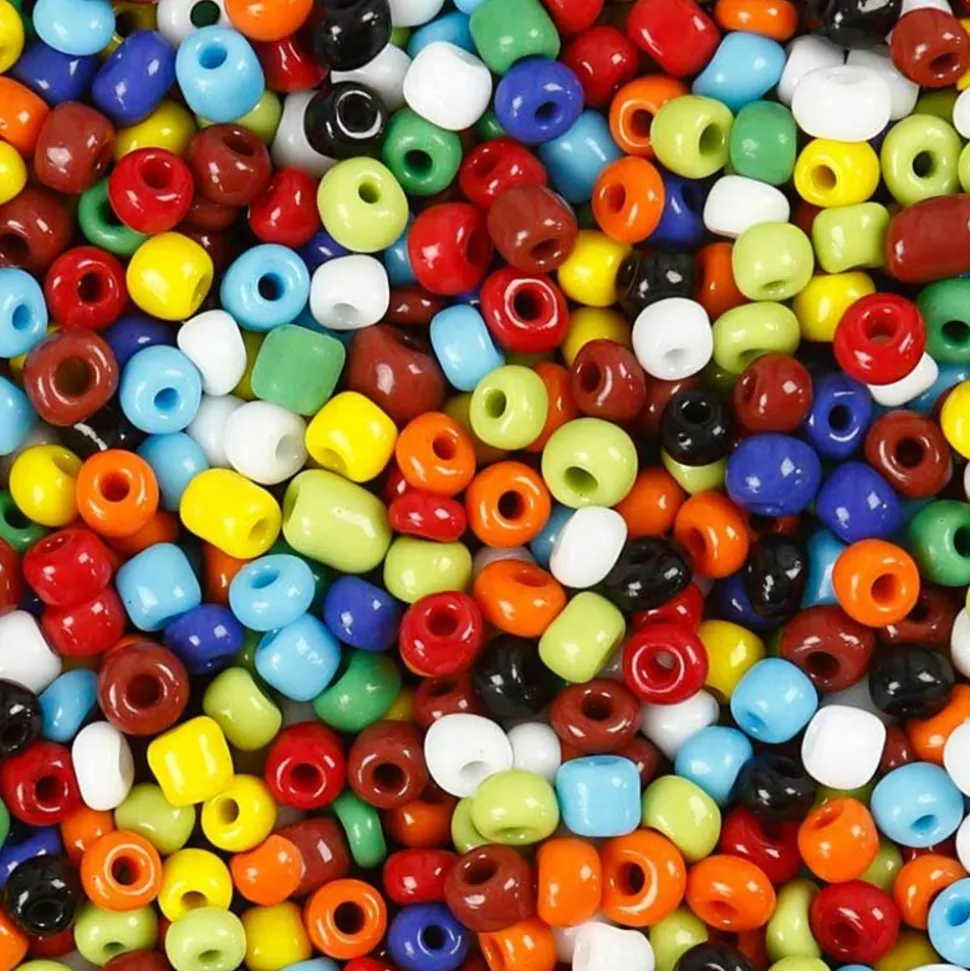 CREOTIME - Perles rocaille multicolores ø 4 mm - 130 g