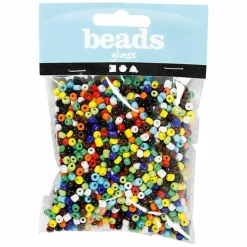 CREOTIME - Perles rocaille multicolores ø 4 mm - 130 g
