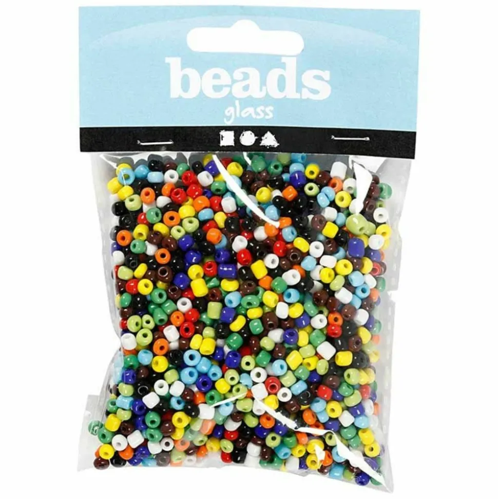 CREOTIME - Perles rocaille multicolores ø 4 mm - 130 g