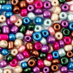 CREOTIME - Perles rocaille couleurs métalliques ø 4 mm - 130 g