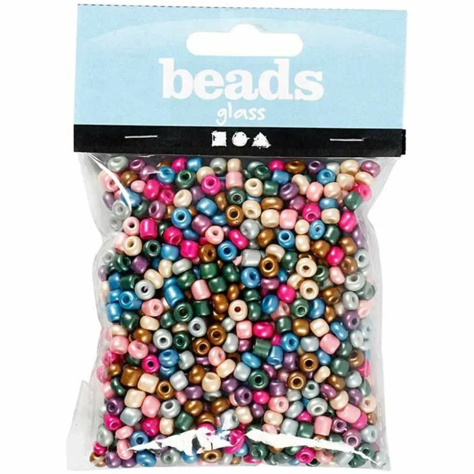 CREOTIME - Perles rocaille couleurs métalliques ø 4 mm - 130 g