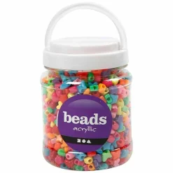 CREOTIME - Perles étoiles novelty 400 g ø 10 mm - multicolore