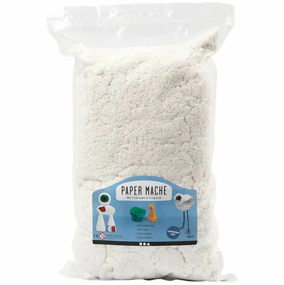 CREOTIME - Pâte à papier mâché 400 g