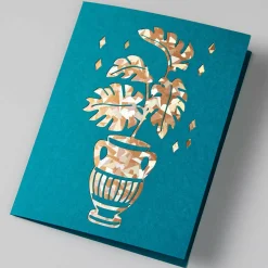 CRICUT - 8 cartes adhésives et enveloppes émeraude / fuchsia - cricut