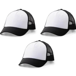 CRICUT - 3 casquettes à customiser noir et blanc - cricut